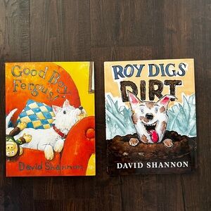 David Shannon Children's Books - 'Good Boy, Fergus!' & 'Roy Digs Dirt'